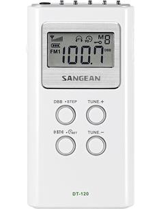 SANGEAN Radio Digital AM/FM DT-120 Blanco Funcion Sleep