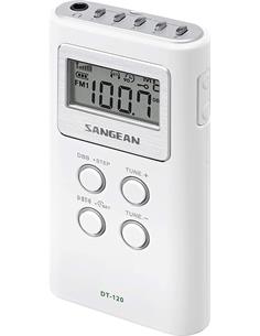 SANGEAN Radio Digital AM/FM DT-120 Blanco Funcion Sleep