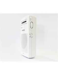 SANGEAN Radio Bolsillo SR-35 AM/FM con Altavoz Pocket 100 Blanca