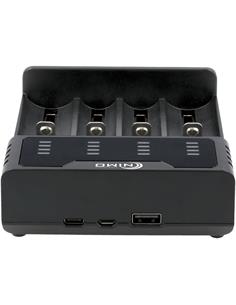NIMO Cargador de Baterias de Ion-Litio/NI-MH/NI-CD por USB para 4  CAR402