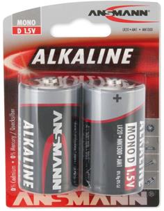 ANSMANN Pack de 2 Pilas Alkalinas LR20 D 1.5V