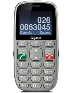 GIGASET Telefono Movil Basico GL390 Con Teclas Grandes, Dual Sim, Boton SOS, Linterna Gris