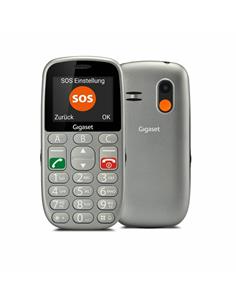 GIGASET Telefono Movil Basico GL390 Con Teclas Grandes, Dual Sim, Boton SOS, Linterna Gris