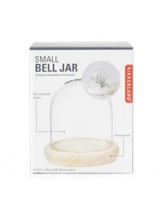 KIKKERLAND OR84-S Campana de Cristal Con Base De Madera Pequeño
