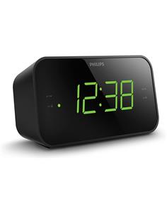 PHILIPS Radio Reloj Despertador Digital R3306 Doble Alarma Negro