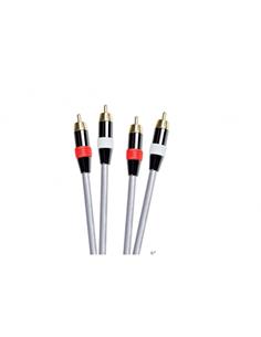 DCU Cable Audio 2X RCA-2XRCA M/M 3Mtrs Reforzado Gris 30201240