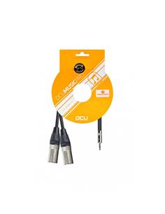 DCU Cable Audio Pro Jack/M 3.5mm Estereo Rean a 2xXLR/M Neutrik 1Mtr 404501