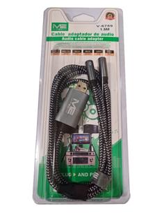 M2TEC Cable Adaptador Jack Micro+Audio/H a Usb/M 1.5Mtrs V-6759