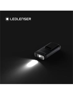 LED LENSER Llavero Linterna Recargable K4R.2 Gris 60 Lumenes, Resitente al Agua, Sistema SOS