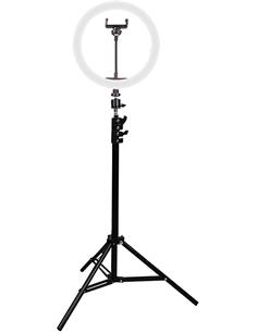 KSIX Aro De Luz Led 14W Con Tripode 160Cms Studio Live Max Negro