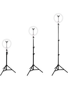 KSIX Aro De Luz Led 14W Con Tripode 160Cms Studio Live Max Negro