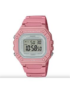 CASIO COLECCION W-218HC-4AVEF Reloj Digital Rosa Cronometro,Alarma,Calendario, Correa Resina,Resist