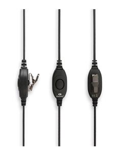KOMUNICA Casco Monoaural + PTT Solapa Compatible Conexion Tipo Kenwood 2P PGM-20-K