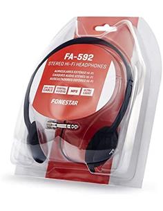 FONESTAR Auricular De Casco Estereo Con Cable FA-592 Negro