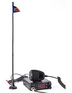 JOPIZ Emisora Mobil AP-7 CB/27 40 Canales 4W kit con antena de regalo para coche magnetica