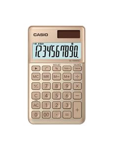 CASIO Calculadora Solar Y Pila SL-1000SC-GD Dorada 10 Digitos