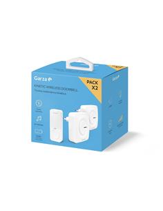 GARZA Timbre Inalambrico Sin Pilas Con Doble Receptor Blanco 401324G