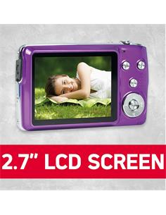 AGFAPHOTO Camara De Fotos Digital DC8200 Morado 18Mp, Full HD Con Tarjeta 16Gb y Funda De Regalo