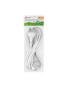 NIMO WIR127 Cable Extensor Corriente Europeo 3mtrs Blanco