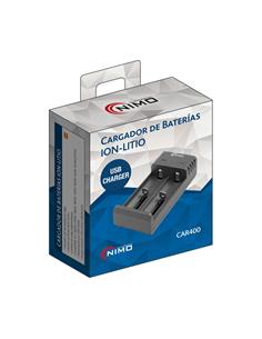 NIMO Cargador de Baterias de Ion-Litio 18650 por USB para 2  CAR400