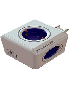 POWER CUBE Enchufe Red DE 4 Tomas Con 2XUsb Azul
