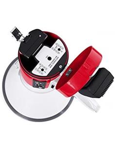 FONESTAR Megafono con Grabador, MF-600SGU 25w USB, Recargable litio
