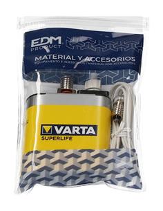 EDM Kit Electronico Manualidades 1 Portalampara,1 Bombilla, 1 Interruptor, Cable Y Bateria Var 02007
