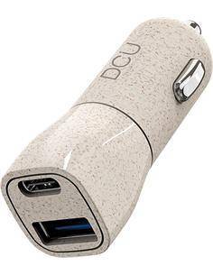 DCU Cargador de Coche Usb QC 3.0 18W + Usb Tipo C 20W Eco Friendly 36100320