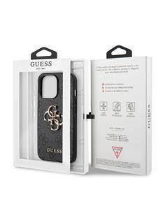 GUESS Carcasa Iphone 14 Trasera 4G Gris Con Logo