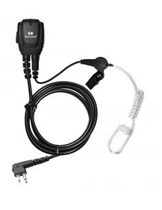 KOMUNICA Micro Auricular Para Motorola PWR-2303-TUB Cable Rizado Con Orejera Tubular Transparente