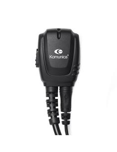KOMUNICA Micro Auricular Para Motorola PWR-2303-TUB Cable Rizado Con Orejera Tubular Transparente