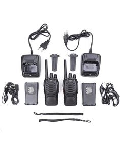 PNI R40 PRO Pack de 2 Walkies PMR 16 canales con Microauriculares, cargador de base, 10km.