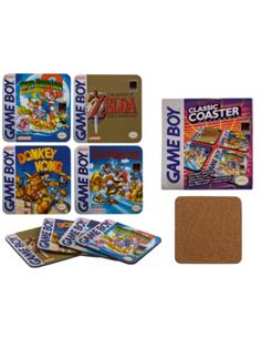 OUT OF THE BLUE Caja de 4 Posavasos de Corcho Diseño Gameboy Classic Colleccion
