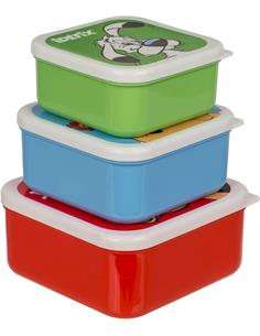 OUT OF THE BLUE Kit de 3 Fiambreras Asterix,Obelix y Idefix