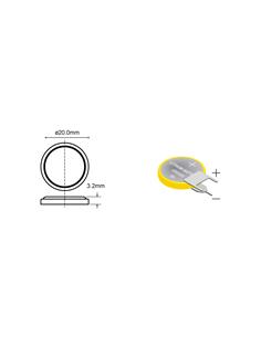 NIMO Pila Litio CR2032 3V 220mAh Vertical 3Pin PLI011