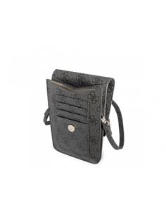 GUESS Bandolera Para Movil Con 4 Ranuras Para Tarjetas Gris  Con Logo Triangle GUWBP4TMGR