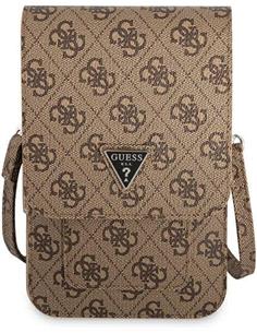 GUESS Bandolera Para Movil Con 4 Ranuras Para Tarjetas Marron Con Logo Triangle GUWBP4TMBR