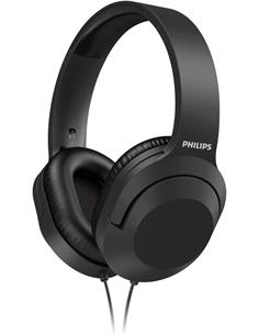 PHILIPS Auriculares de Casco Negro de Cable 2mtrs TAH2005