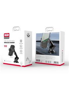 XO Soporte Coche Para Movil  XO-WX027 Ventosa Con Base Cargadora Inalambrica 15W