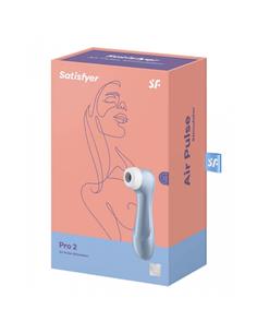 SATISFYER Pro 2 Azul Air Pulse Impermeable IPX7,Modo Silencio,11 Programas,Recargable