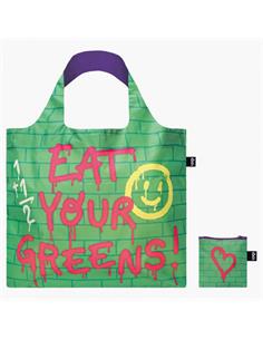 LOQI BR.EG Bolsa Plegable Brosmind Eat Your Greens 50x42Cms/ Hasta 20Kg