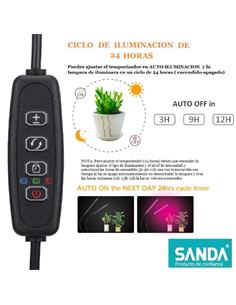 SANDA Lampara Luz Led para Cultivo de Plantas SD-5355