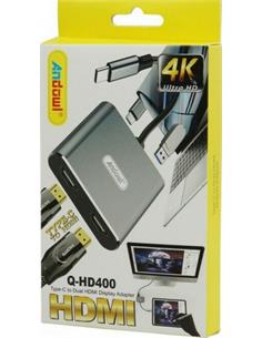 ANDOWL Adaptador Tipo C a 2xHDMI+Usb+Tipo C  Q-HD400