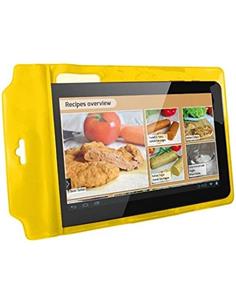 KSIX Easy Cook Case Funda Tableta 10" a Prueba de Salpicaduras,con Soporte Amarilla