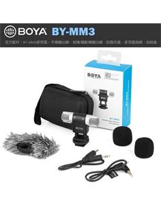 BOYA Dual Microfono Estereo Profesional  BY-MM3 Para Smartphone Android iOS, Camara DSLR Y Videocama