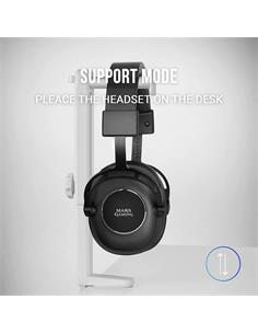 MARS GAMING Soporte Ajustable Para Auricular Bajo Mesa Rotacion 360 MHH2W Blanco