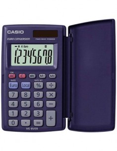 CASIO Calculadora Bolsillo HS-8VER 8 Digitos Solar Pilas