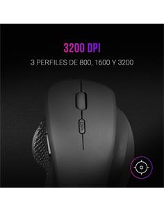 MARS GAMING Raton Inalambrico  Ergonomico 3200DPI MMWERGO Negro
