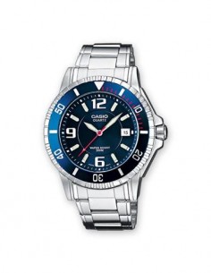 CASIO COLECCION MTD-1053D-2AVES  Reloj Analogico Acero Inoxidable, esfera Azul, Fecha, Resistente