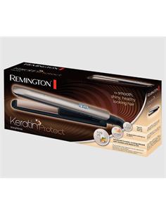 REMINGTON Plancha de Pelo Keratin Protect, Placas Ceramica S8540 Negro